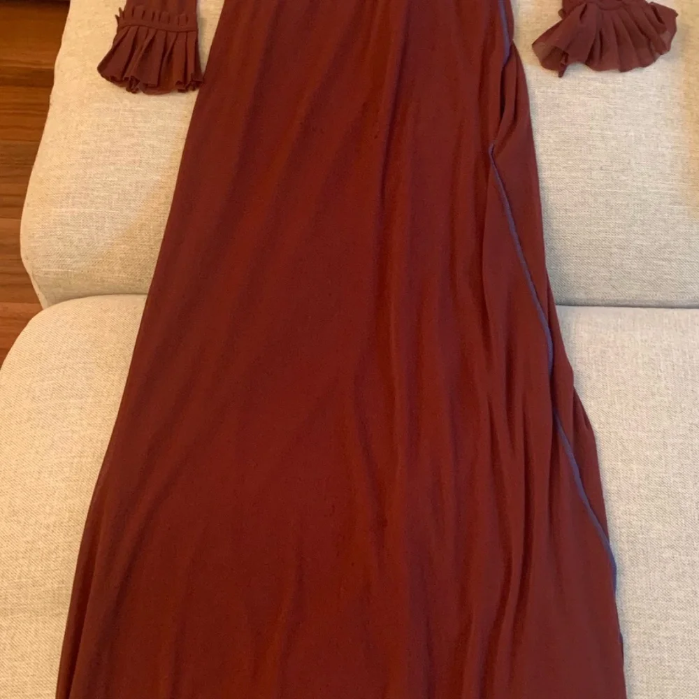 Super rare vintage Jean Paul Gaultier long brown mesh skirt with Soleil logo - Picture 5 of 5